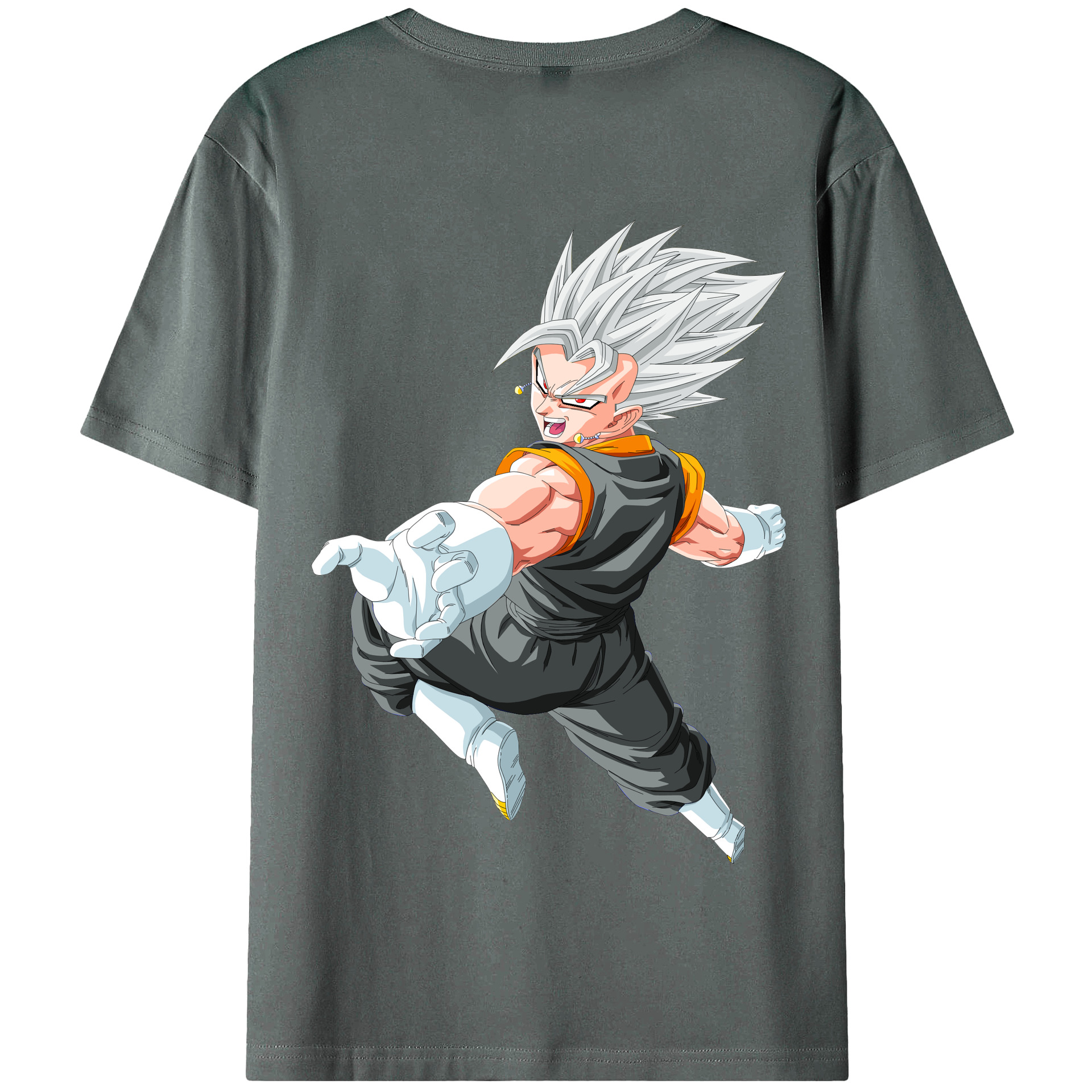 （画像用） ドラゴンボール ベジータ四世（Bejīta Yonsei）DRAGON BALL Vegeta IV 綿100％半袖Tシャツ（背面プリント）